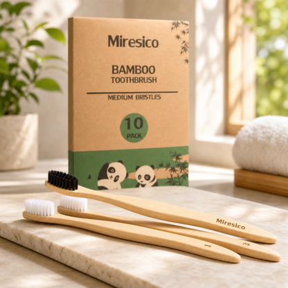 Personalized Bamboo Toothbrush Family Pack (10 Pack)