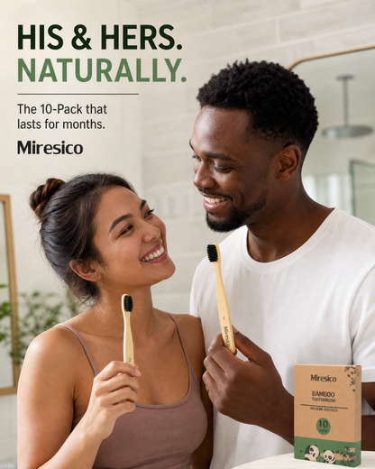 Personalized Bamboo Toothbrush Family Pack (10 Pack)