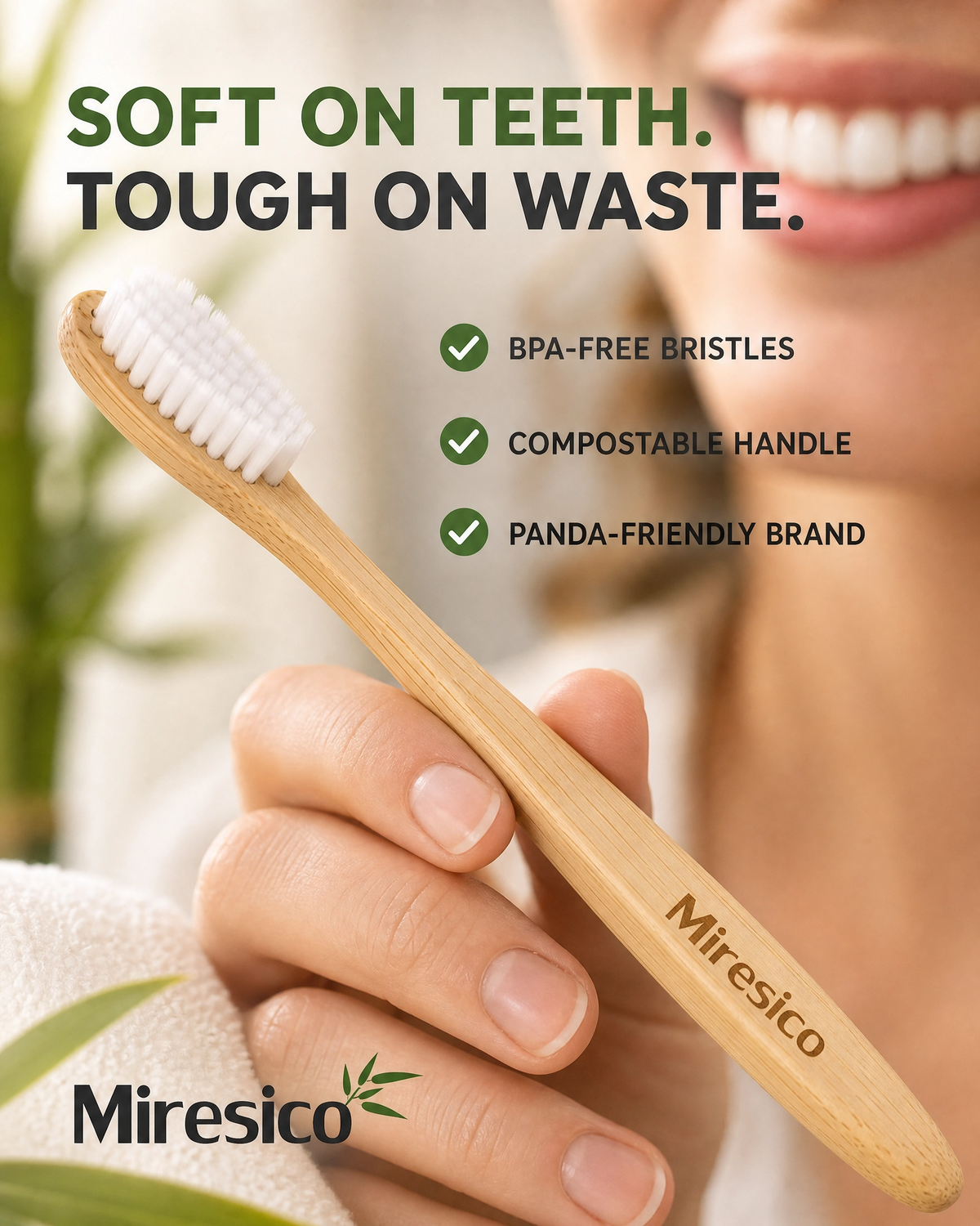 Personalized Bamboo Toothbrush Family Pack (10 Pack)