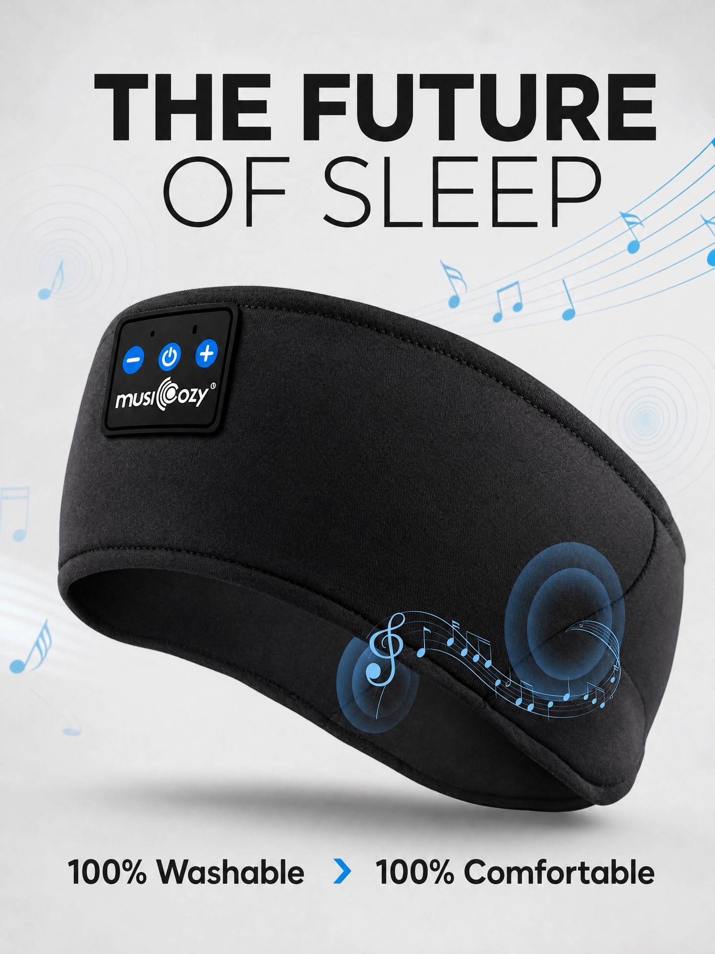 MUSICOZY Sleep Anywhere™ – 2-in-1 Blackout Sleep Headband